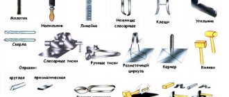 инструменты для ручной обработки металла