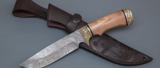 Ножи из дамасской стали мастерской Семина