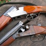 Оттенки жёлтого цвета отпуска на спусковых крючках Иж-54, в сравнении с белыми крючками ТОЗ-34